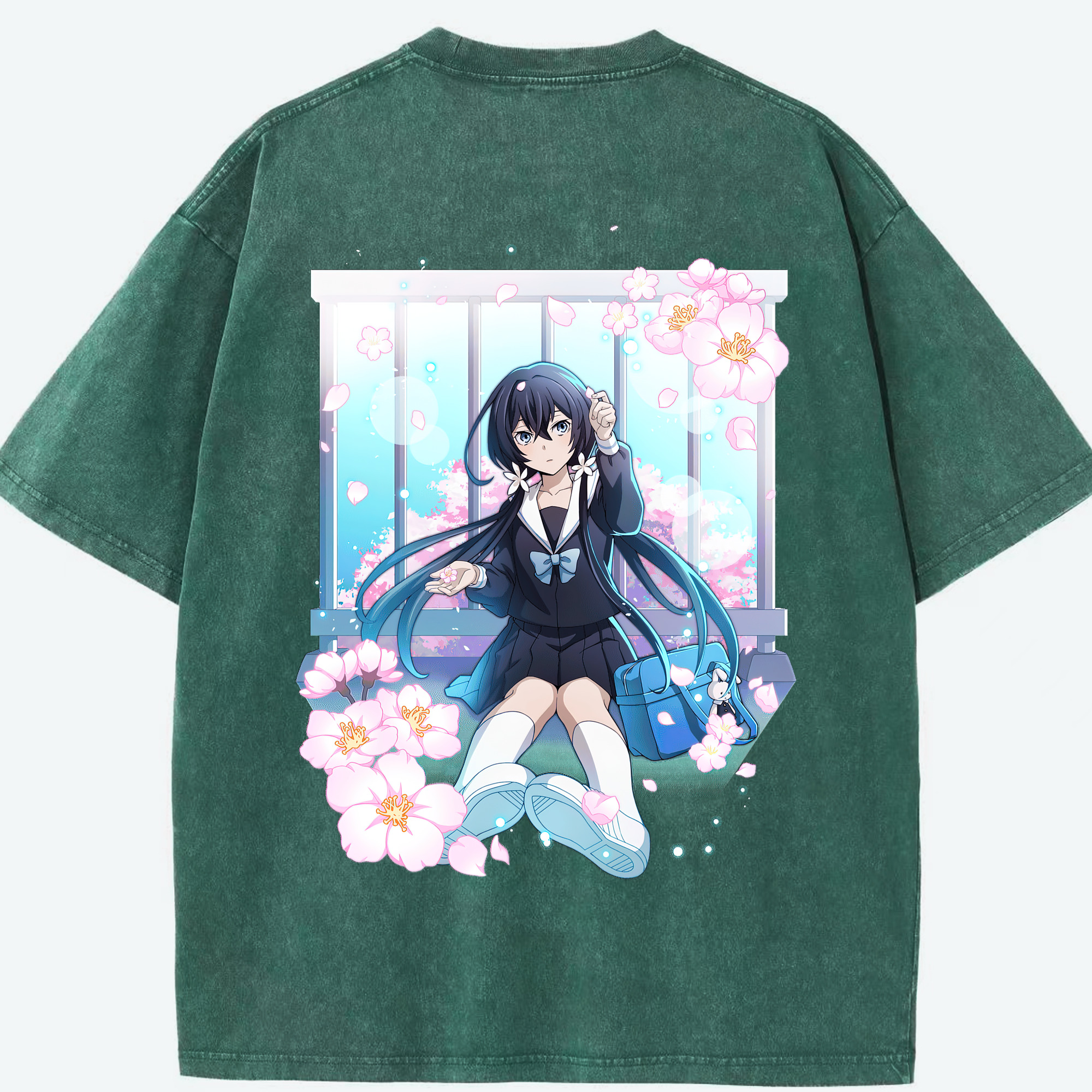 （画像用） 文豪ストレイドッグス Bungo Stray Dogs 綿100% ヴィンテージ風 半袖Tシャツ（背面プリント）
